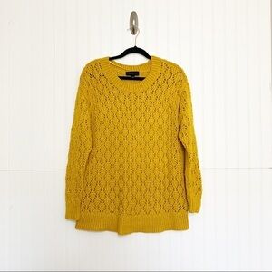 Lane Bryant Mustard Yellow Chunky Knit Sweater